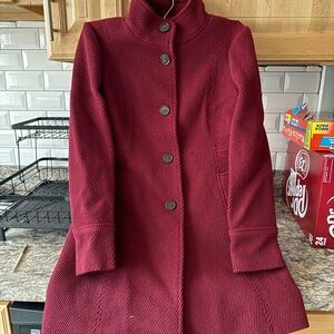 LOFT Burgundy Coat